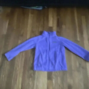 Columbia Fleece Jacket Girls Full Zip With Zip Pockets Purple Size S